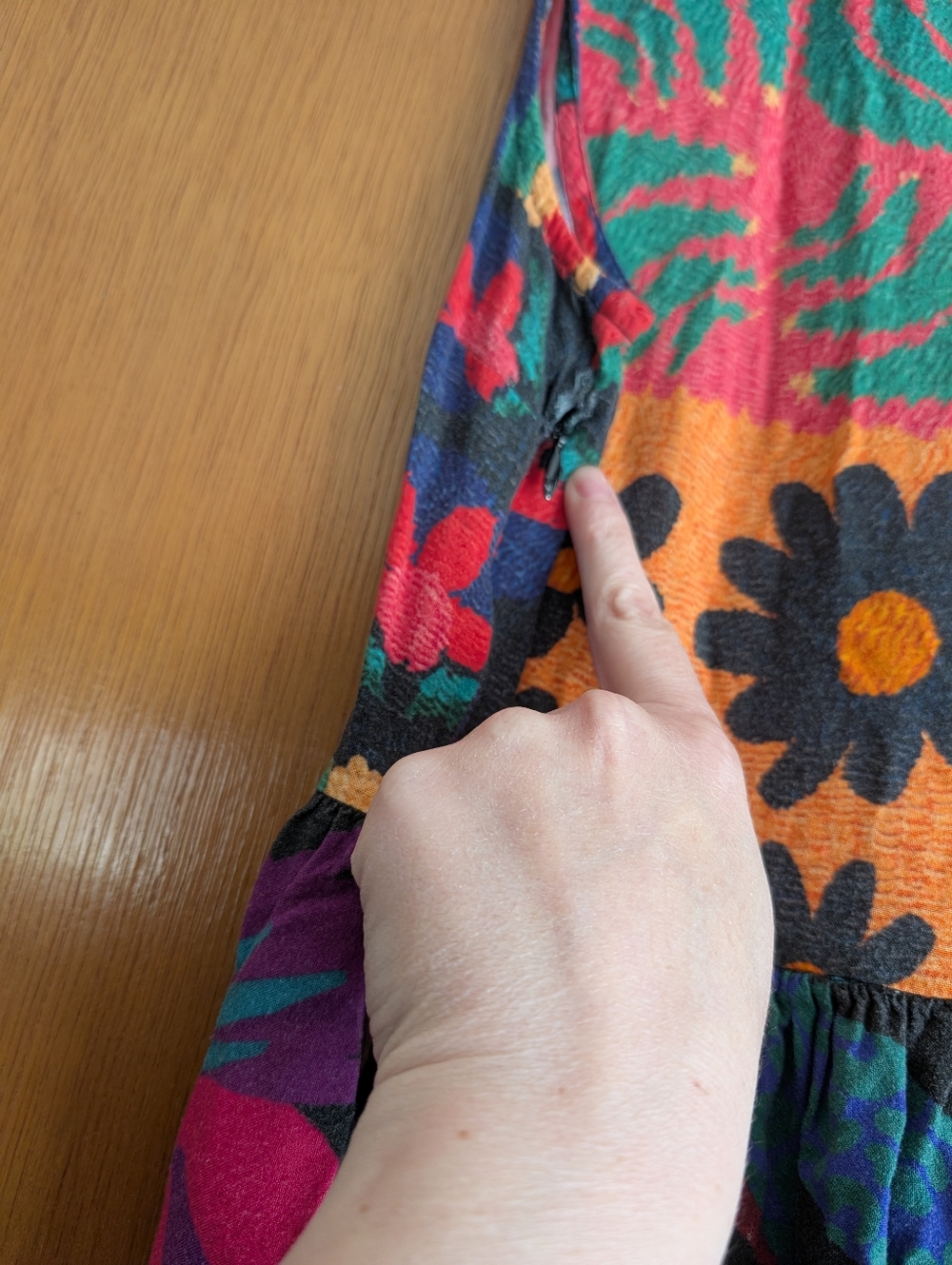 FARM Rio Multicolor Floral & Fruit Smock Boho Maxi Dress - Picture 3 of 7